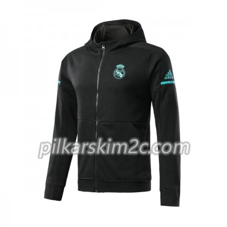 Real Madryt Kurtka Treningowa Kapturem 2017-18 Czarny